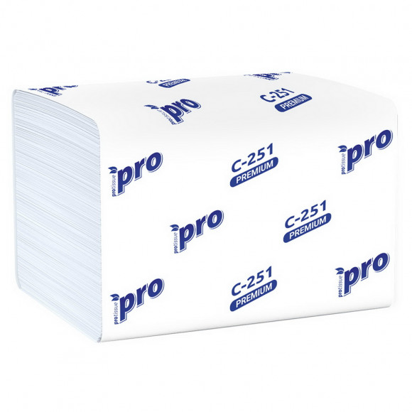 Салфетки диспенсерные PROtissue (C252) 21x16 см белые 1-слойные 20 пачек по 200 листов, N4 