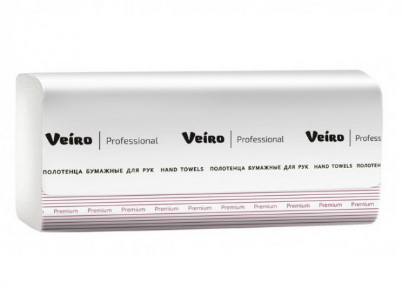 Полотенца листовые Veiro Professional Premium (KW309) W-сложения 150 листов 