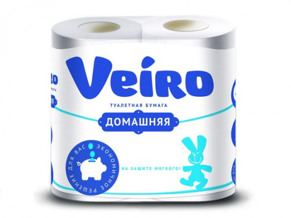 Туалетная бумага "Veiro Домашняя" белая