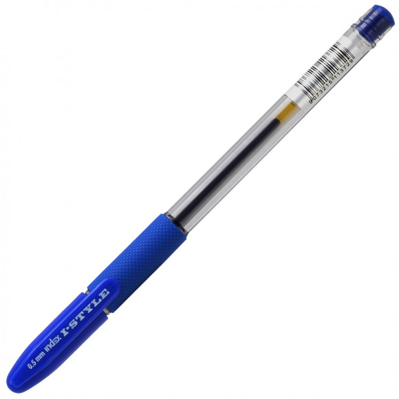 Ручка гелевая  I-STYLE, пластиковый корпус, резиновый упор, 0,5 мм, синяя