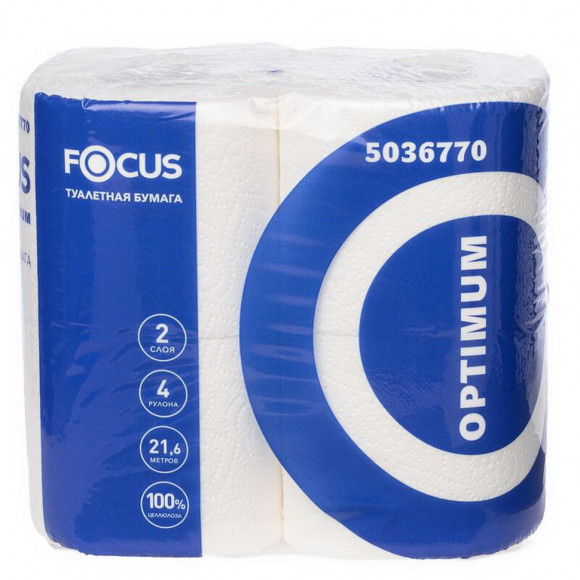 Туалетная бумага Focus Optimum (5036770), 2-слойная, 21,6 м, 180 листов