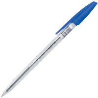 Ручка шариковая I-NOTE, пластиковый прозрачныйкорпус, 0,5 мм, синяя