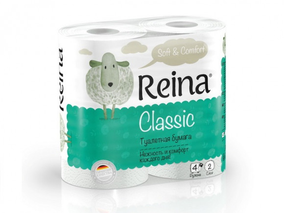Туалетная бумага REINA Classic белая