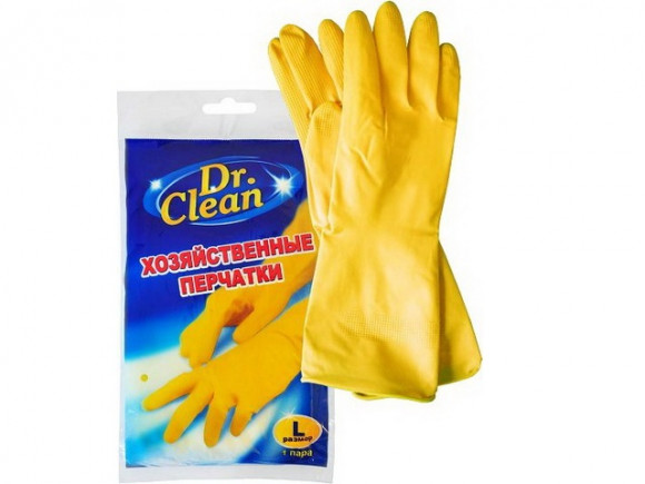Перчатки резиновые Dr.Clean (S) 