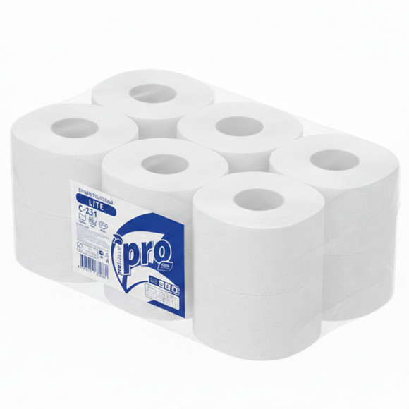 Туалетная бумага PROtissue Lite, 1-слойная, 200м, C231 Туалетная бумага PROtissue Lite, 1-слойная, 200м, C231