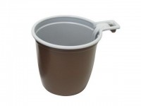 Чашка кофейная 200 мл бело-коричневая (50шт/уп)