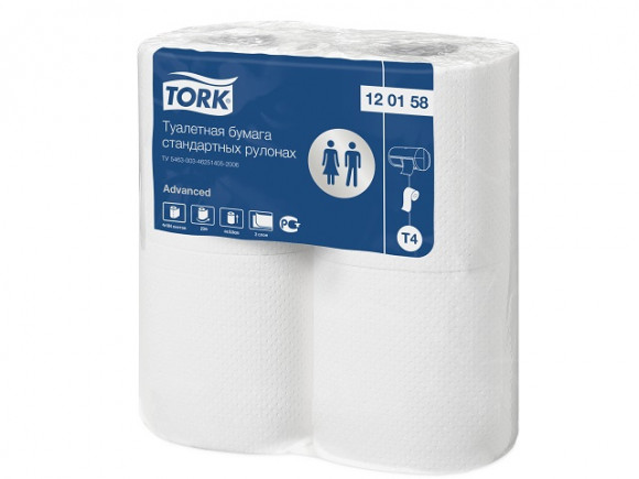 Туалетная бумага TORK в стандартных рулонах (120158)