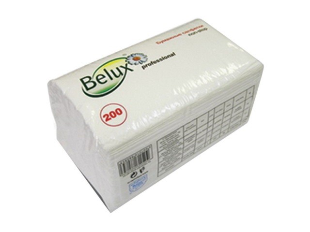 Полотенца листовые BELUX V-сложения 2-слойные 200 листов