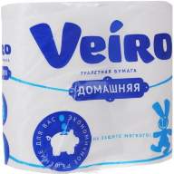 Туалетная бумага "Veiro Домашняя" белая 8 рулонов