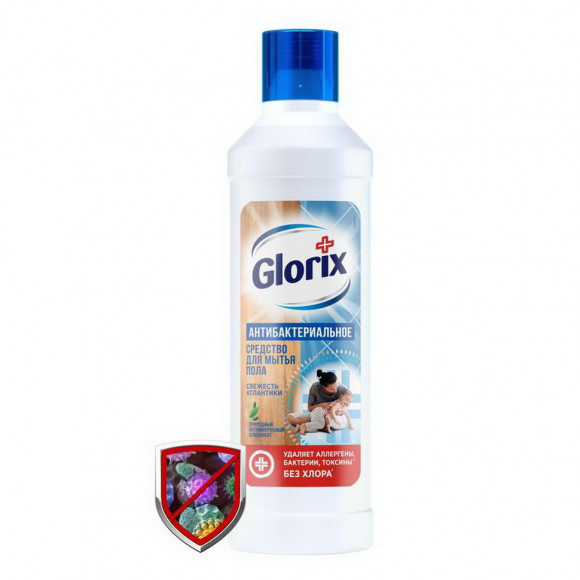 Средство для мытья пола с дезинфицирующим эффектом GLORIX (Глорикс) Свежесть Атлантики 1 л 